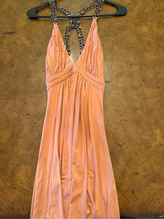 Sky Dresses & Skirts - Sky brand Peach Chain-Back high low dress